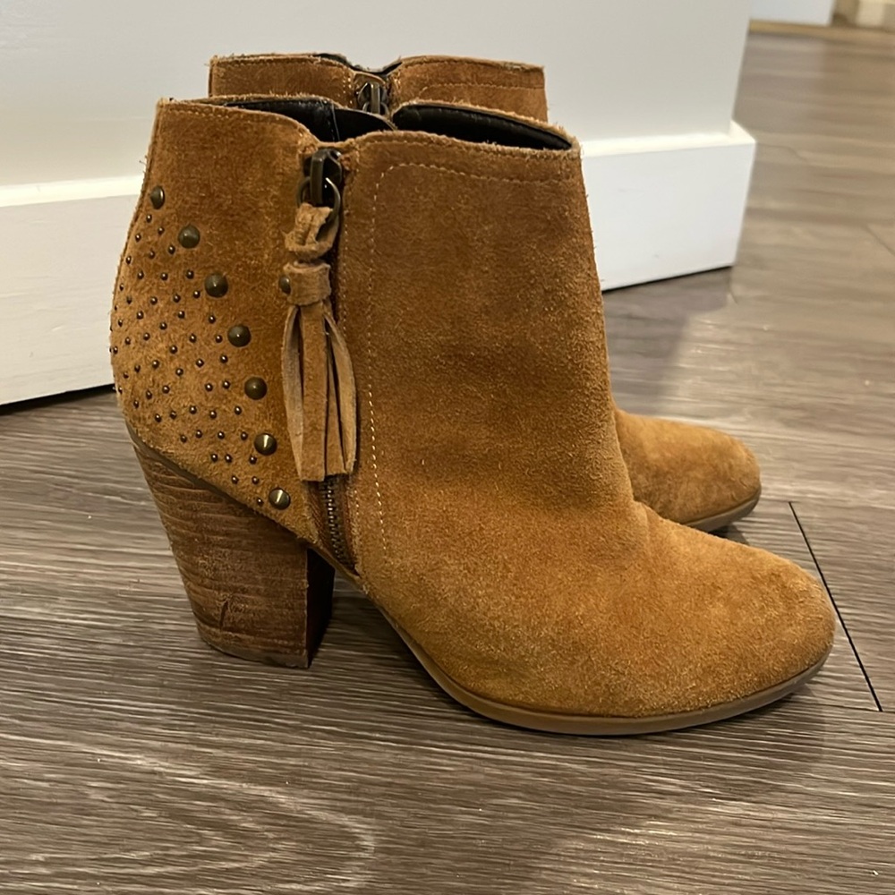 Guess Flores Studded Suede Tassel Ankle Boot